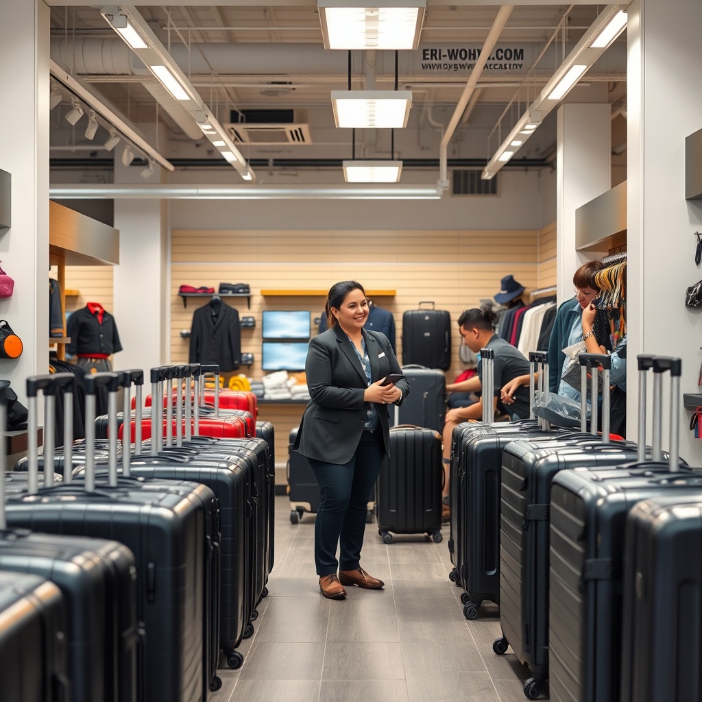 Stylish suitcases ready for travel