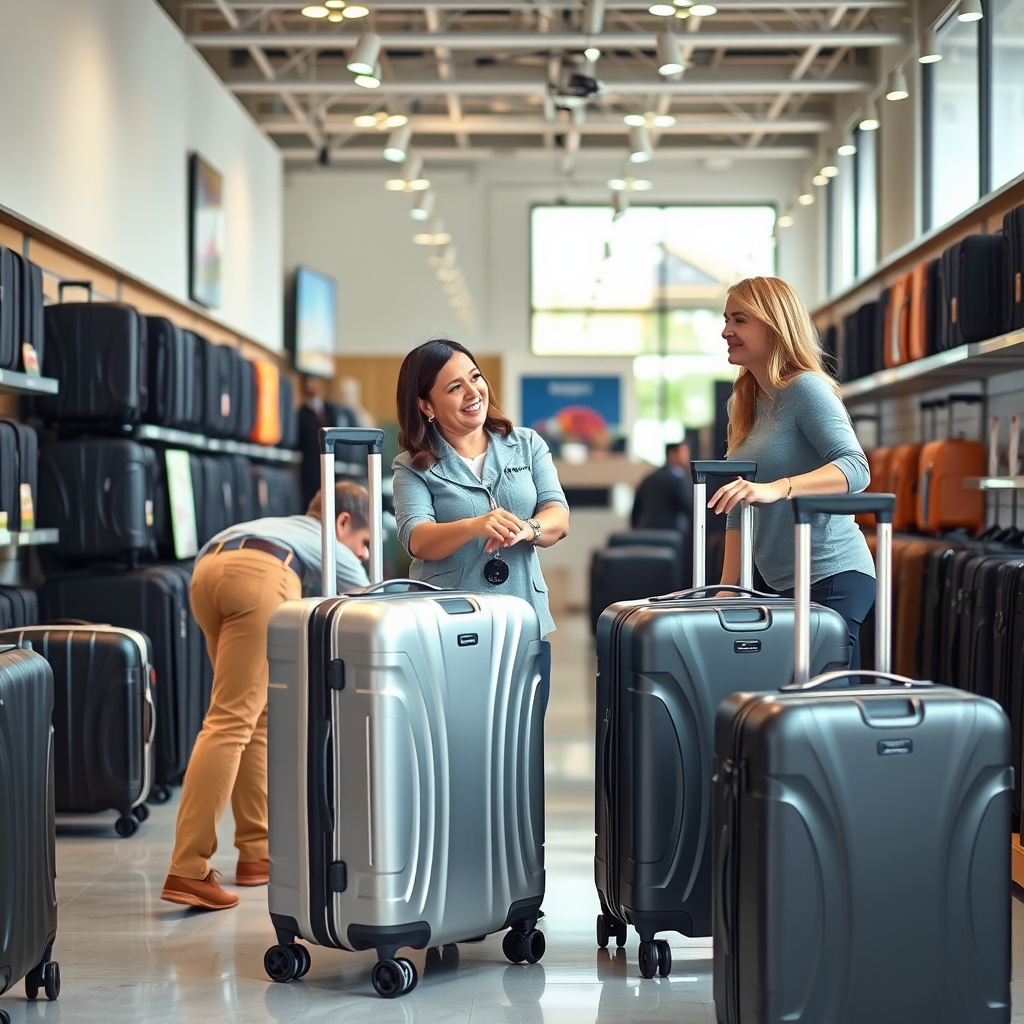 Quality luggage on display